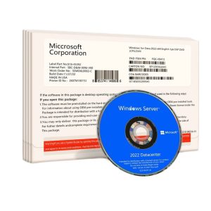 Windows Server 2022 Datacenter 64 Bits DVD | English - Bulk 5 Units | Legalization Kit